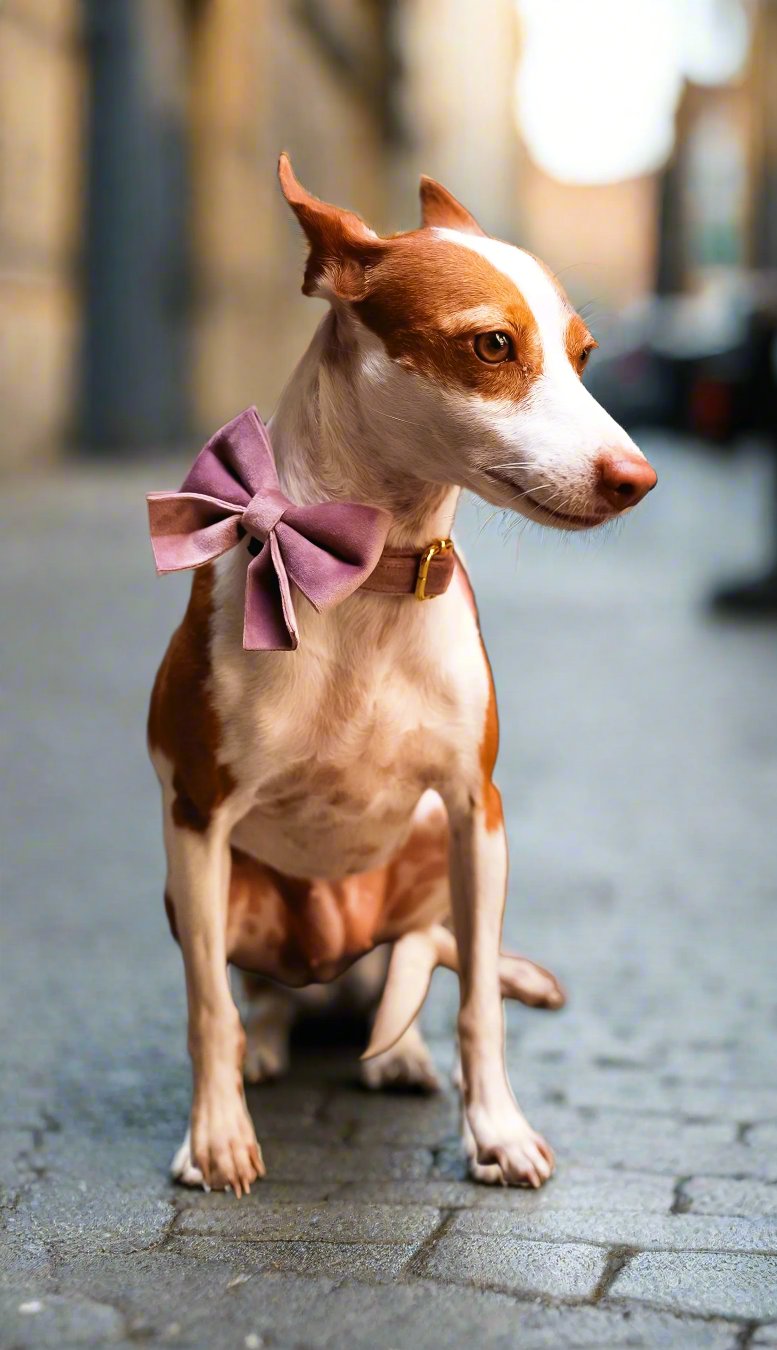 Velvet Bow tie Dog Collar
