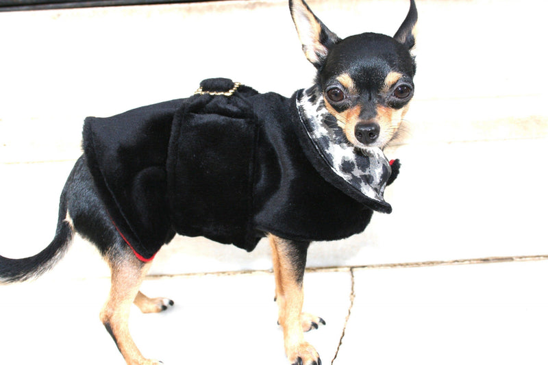 Black Velvet Dog Coat - BARCELONADOGS