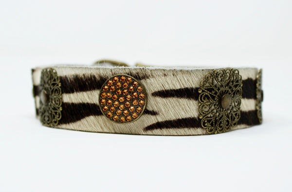 Zebra Filigree Dog Collar - BARCELONADOGS