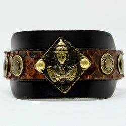 Buddha Cognac Brown Snake Bracelet - BARCELONADOGS
