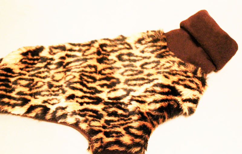 XXS Winter Coat Leopard/Zorro Italian Greyhound